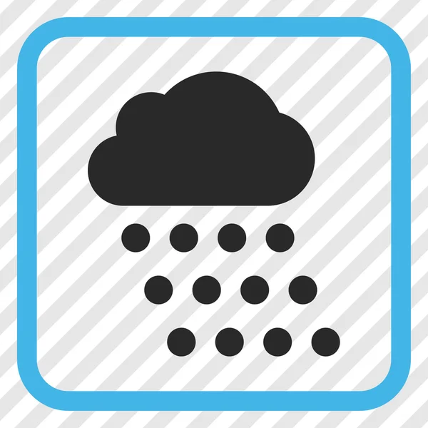 Βροχή σύννεφο εικονίδιο του φορέα σε ένα πλαίσιο — Διανυσματικό Αρχείο