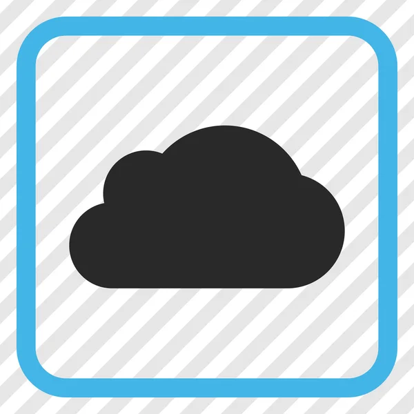 Ícone de vetor de nuvem em um quadro — Vetor de Stock