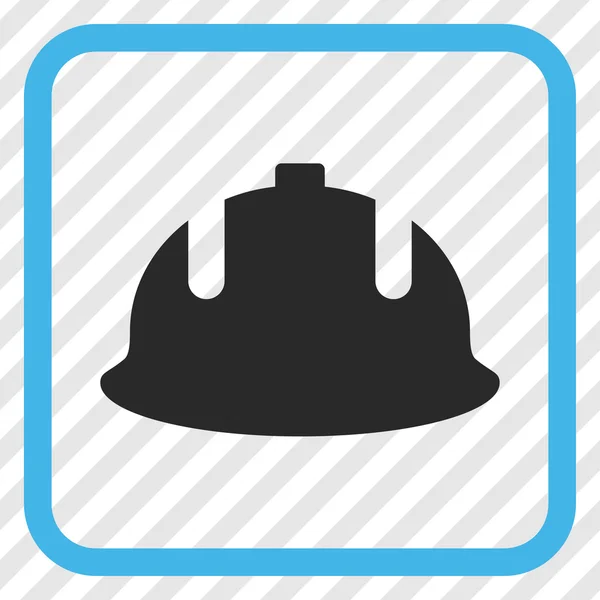 Casco de construcción Vector icono en un marco — Vector de stock