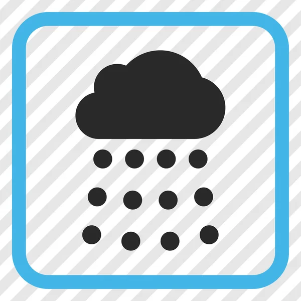 Icona vettoriale nuvola di pioggia in una cornice — Vettoriale Stock