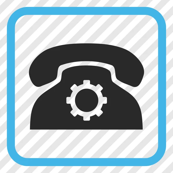 Configurações de telefone vetor ícone em uma moldura — Vetor de Stock