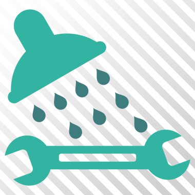 Duş sıhhi tesisat vektör simgesi