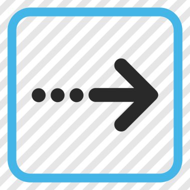 Doğru vektör simgesi bir çerçevede göndermek