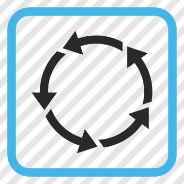 Döndürme vektör simgesi bir çerçeve içinde