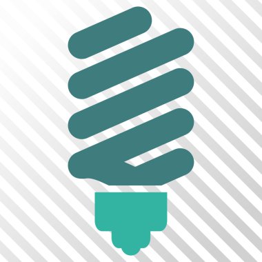 Floresan ampul vektör simgesi