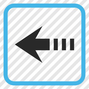 Sol vektör simgesi bir çerçevede göndermek