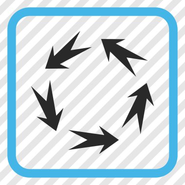 Döndürme vektör simgesi bir çerçeve içinde