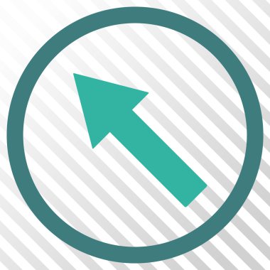 Yukarı Sağdan sola yönlü ok vektör simgesi