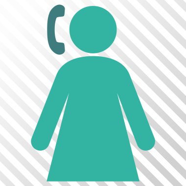 Arama kadın vektör simgesi