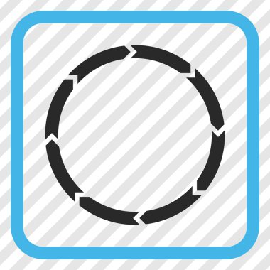 Döndürme vektör simgesi bir çerçeve içinde