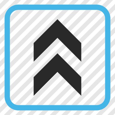 Vektör simgesi bir çerçeve içinde yukarı kayması