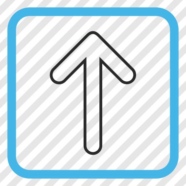 Vektör simgesi bir çerçeve içinde yukarı yönlü ok