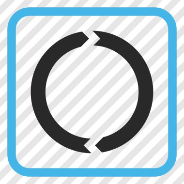 Döndürme vektör simgesi bir çerçeve içinde