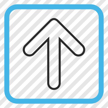 Vektör simgesi bir çerçeve içinde yukarı yönlü ok