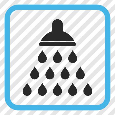 Duş vektör simgesi bir çerçeve içinde