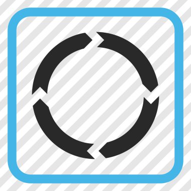 Döndürme vektör simgesi bir çerçeve içinde