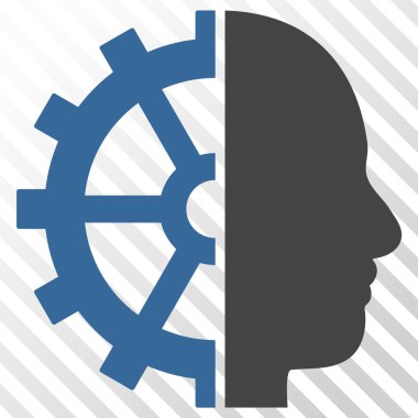 Cyborg dişli vektör simgesi