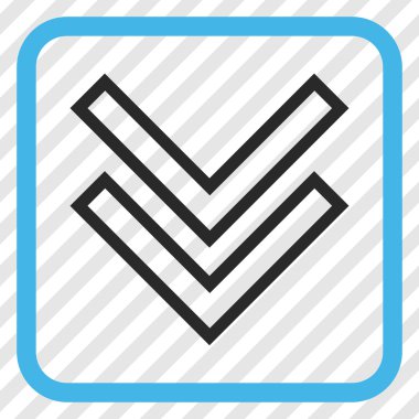 Vektör simgesi bir çerçeve içinde aşağı kaydır