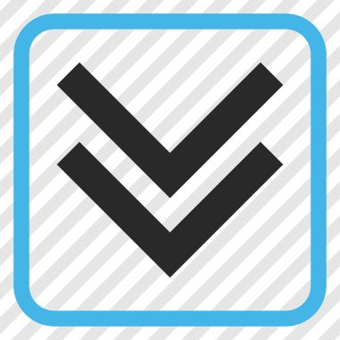 Vektör simgesi bir çerçeve içinde aşağı kaydır