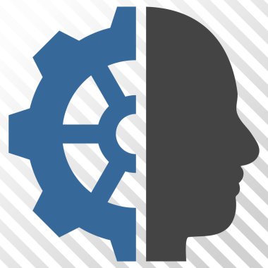 Cyborg dişli vektör simgesi