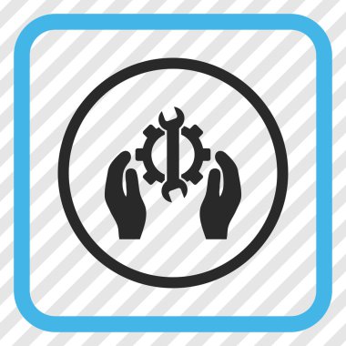 Onarım hizmeti vektör simgesi bir çerçeve içinde