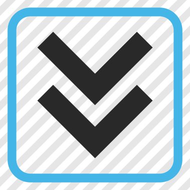 Vektör simgesi bir çerçeve içinde aşağı kaydır