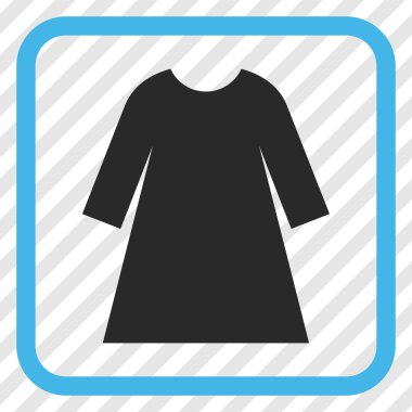 Kadın elbise vektör simgesi bir çerçeve içinde