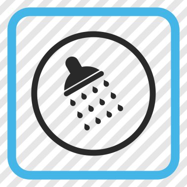 Duş vektör simgesi bir çerçeve içinde