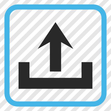 Vektör simgesi bir çerçeve içinde upload