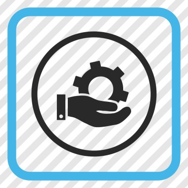 Hizmet vektör simgesi bir çerçeve içinde