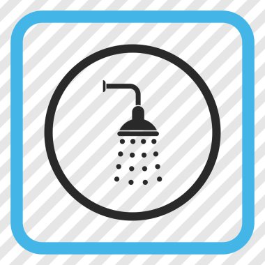 Duş vektör simgesi bir çerçeve içinde