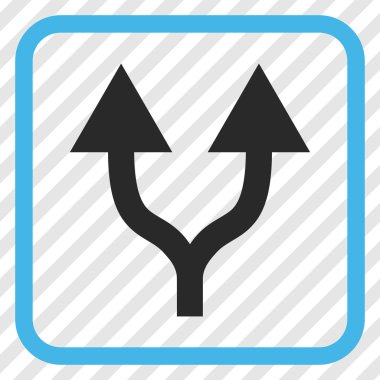 Vektör simgesi bir çerçeve içinde yukarı okları bölme