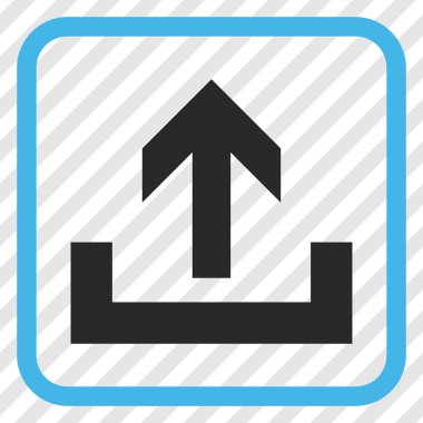 Vektör simgesi bir çerçeve içinde upload