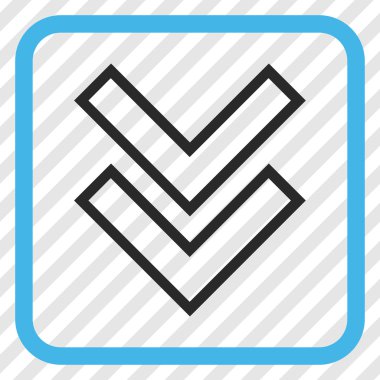 Vektör simgesi bir çerçeve içinde aşağı kaydır