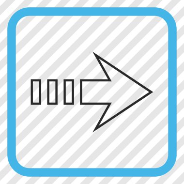 Doğru vektör simgesi bir çerçevede göndermek