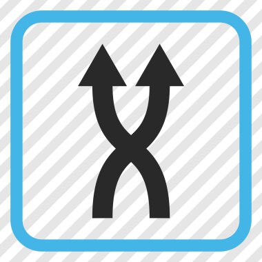 Vektör simge yukarı okları bir çerçevede shuffle