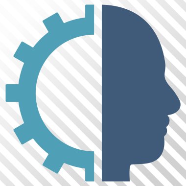 Cyborg dişli vektör simgesi