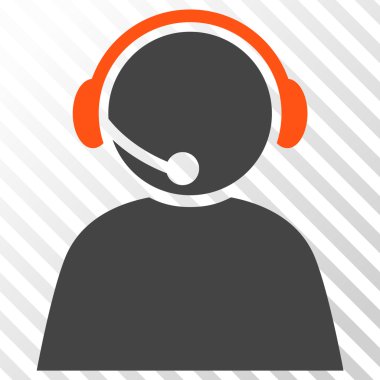 Çağrı merkezi operatör vektör simgesi