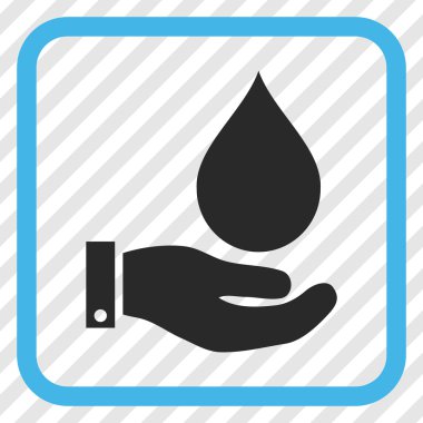 Su Servisi vektör simgesi bir çerçeve içinde