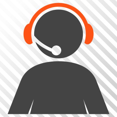 Çağrı merkezi operatör vektör simgesi