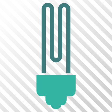 Floresan ampul vektör simgesi