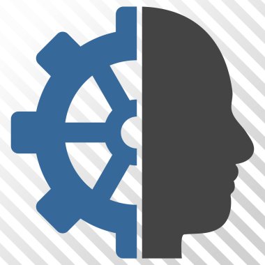 Cyborg dişli vektör simgesi