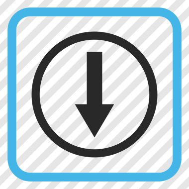 Bir çerçeve içinde yönlü ok vektör simgesi