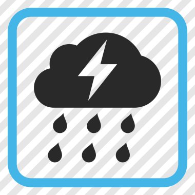 Fırtına vektör simgesi bir çerçeve içinde