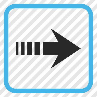 Doğru vektör simgesi bir çerçevede göndermek