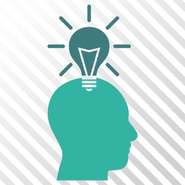 Dahi ampul vektör simgesi