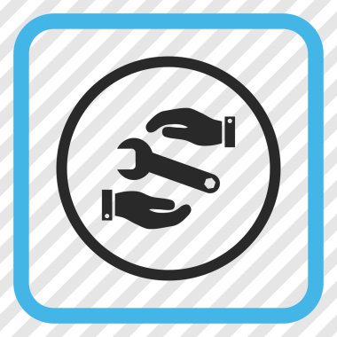 Hizmet vektör simgesi bir çerçeve içinde