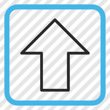 Vektör simgesi bir çerçeve içinde yukarı ok