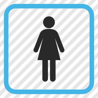 Kadın vektör simgesi bir çerçeve içinde