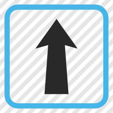 Vektör simgesi bir çerçeve içinde yukarı ok